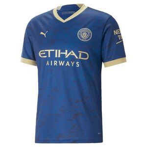 Puma 22/23 Manchester City Chinese New Year Jersey Blue/Gold S NWT IN PKG